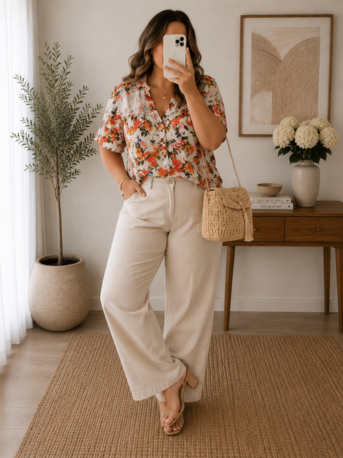 Blouse Fleurie Raffinée