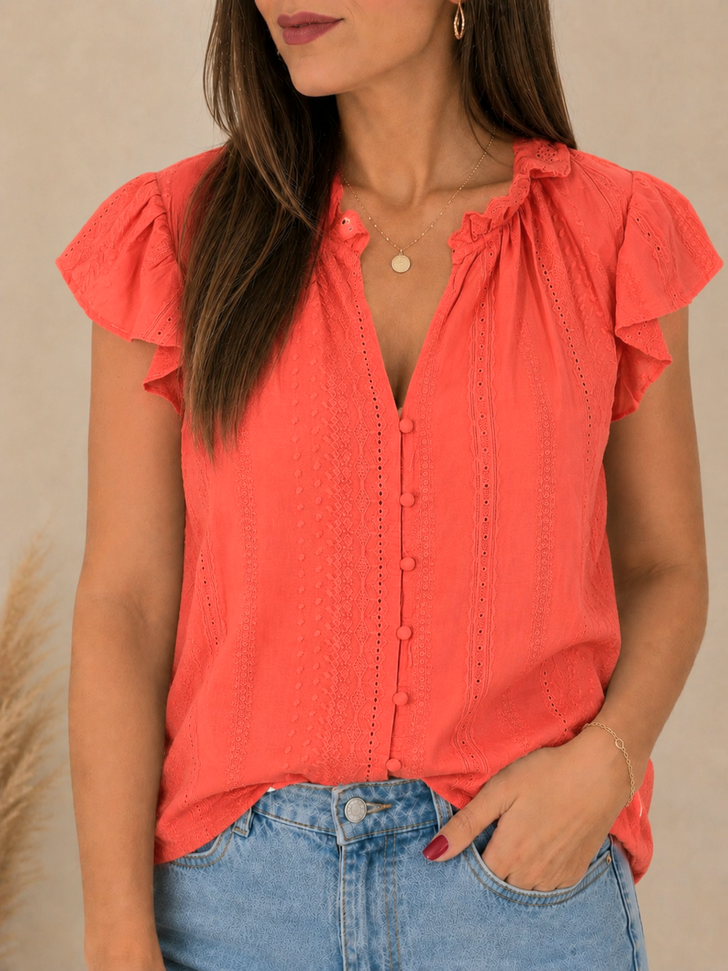 Blouse Élina Corail